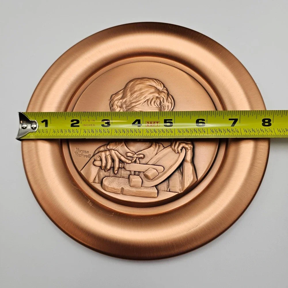Norman Rockwell Memory Album and Buttergirl Collector‎ Plate Set Copper